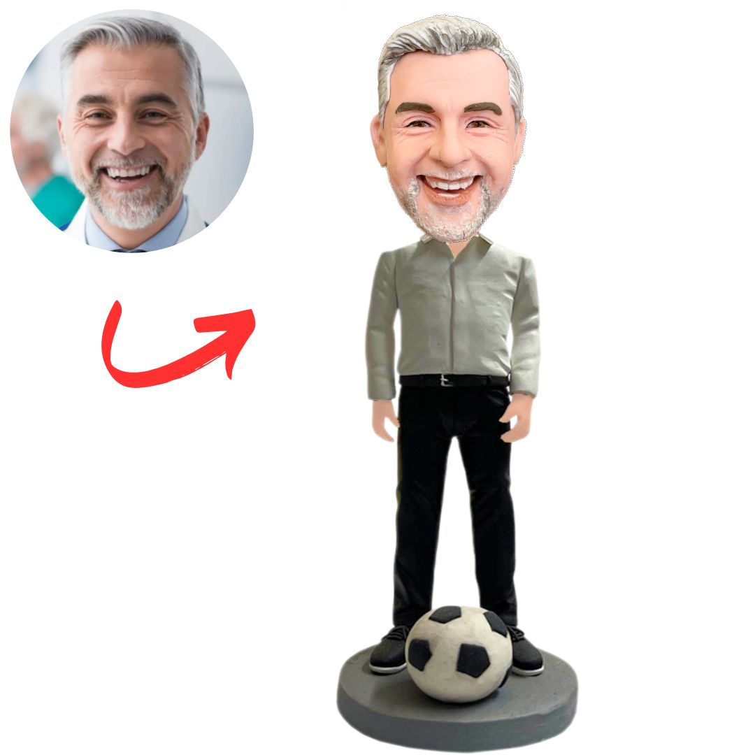Custom Black Pants Soccer Player Bobbleheads