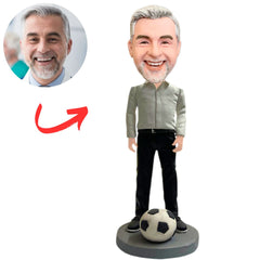 Custom Black Pants Soccer Player Bobbleheads