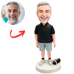 Black Pants Football Coach Custom Bobbleheads Gifts