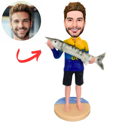 Custom Male Fisherman Bobbleheads Gifts