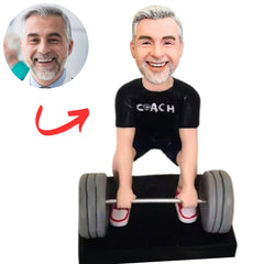 Custom Weightlifter Coach Bobbleheads Gifts for Him