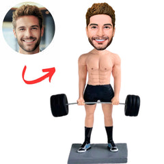 Custom Weightlifting Athlete Bobbleheads Gifts for Him