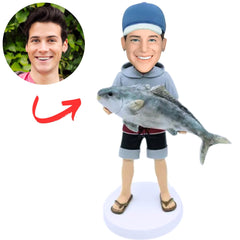Custom Angler Fishing Bobbleheads Gifts for Him