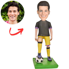 Custom Man Playing Football Soccer Lover Bobbleheads