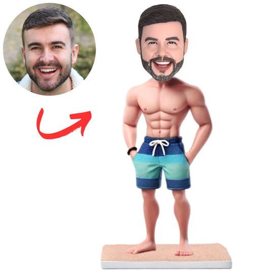Custom Hawaiian Beach Cool Man Bobbleheads
