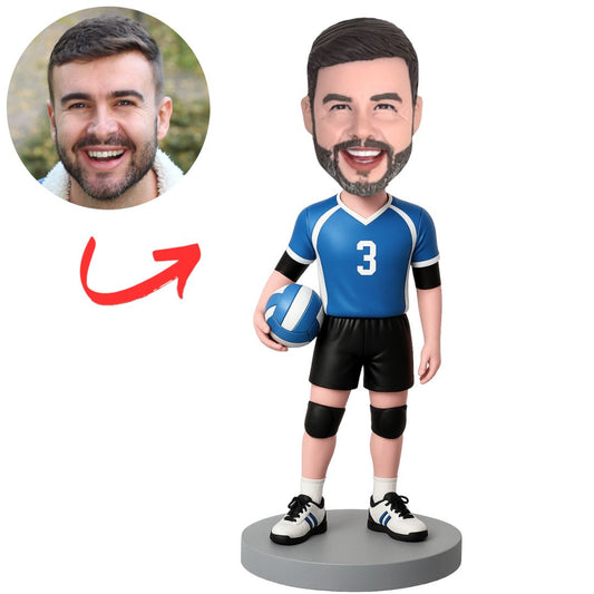 No. 3 Volleyball Player Custom Volleyball Bobbleheads