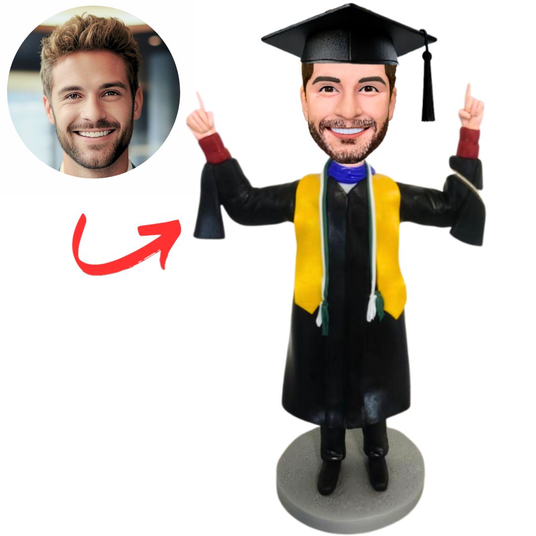 Come On Graduation Boy Custom Graduation Bobbleheads