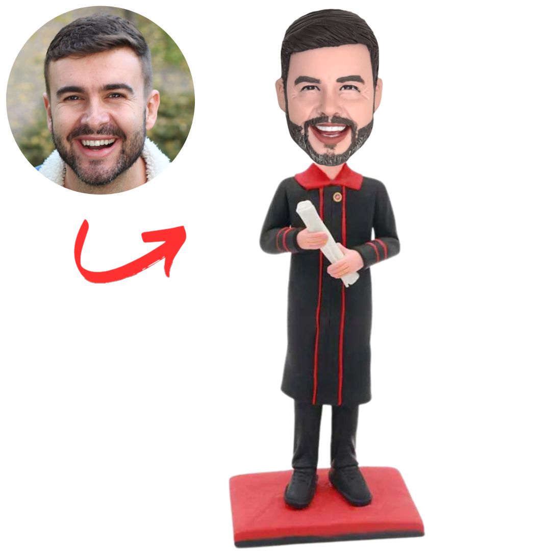 Custom Happy Graduation Man Bobbleheads