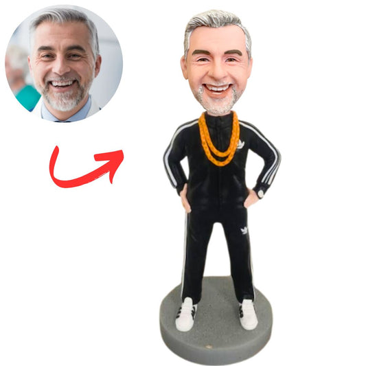 Custom Funny Man with Two Gold Chains Bobbleheads