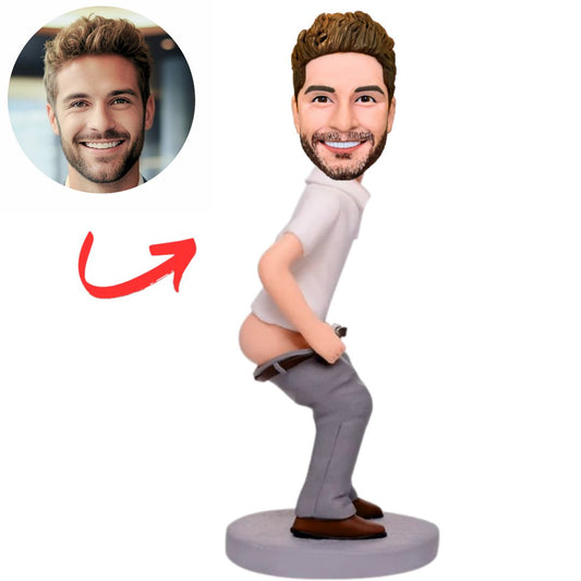 Custom Funny Man with Pants up Bobbleheads