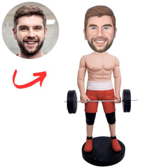 Custom Bobbleheads Strong Weightlifter Gifts for Him