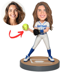 No. 33 Softball Player Custom Bobbleheads