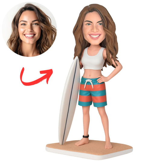 Beautiful Girl Sufer Custom Bobbleheads