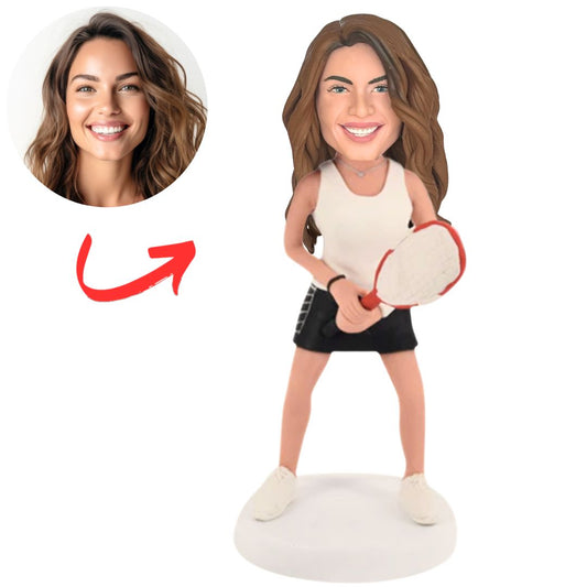 Custom Sports Bobbleheads Female Tennis Player