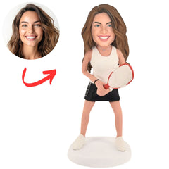 Custom Sports Bobbleheads Female Tennis Player