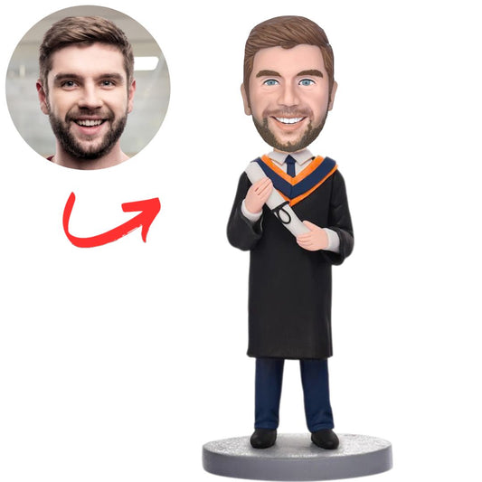 Personalized Graduation Bobbleheads Happy Graduation Man