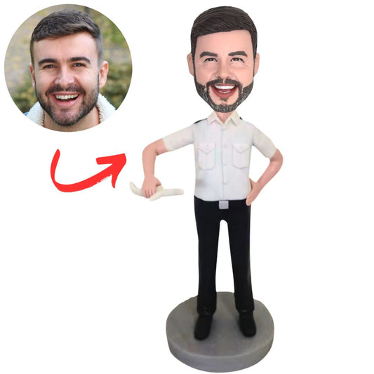 Custom Pilot Bobbleheads Pilot Holding Plane