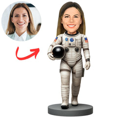 Custom Astronaut Bobbleheads Female Astronaut with Hat