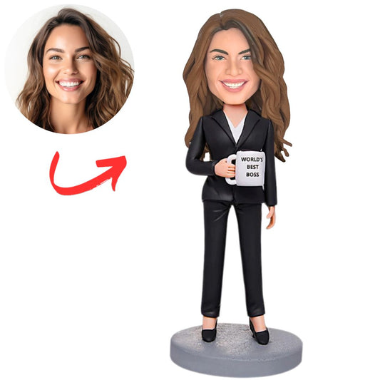 World's Best Boss Business Woman Personalized Business Bobbleheads