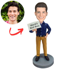 Male Boss in Yellow Pants Personalized Bobbleheads