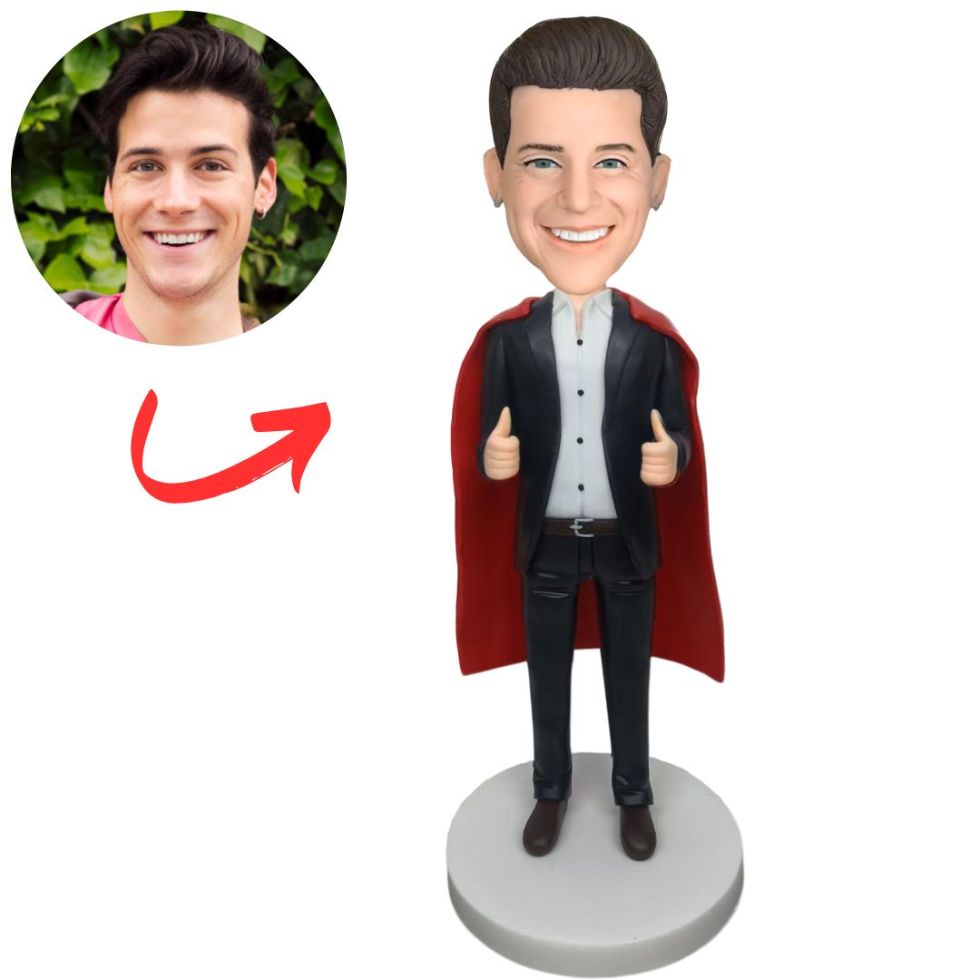Black Suit Super Businessman Custom Bobbleheads