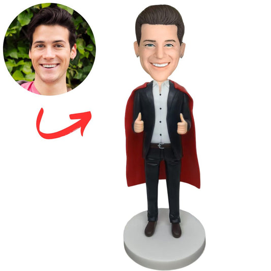 Black Suit Super Businessman Custom Bobbleheads