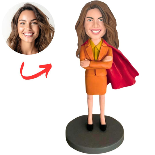Super Business Woman Personalized Business Bobbleheads