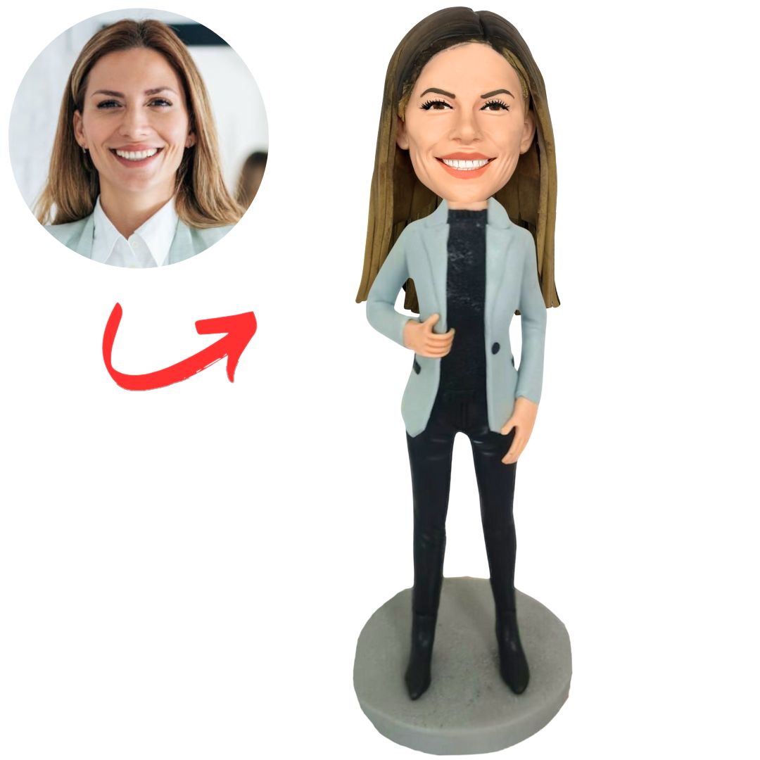 Cool Business Woman Custom Business Bobbleheads