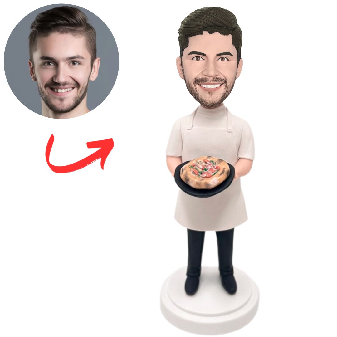 Chef Serving Dishes Personalized Chef Bobbleheads