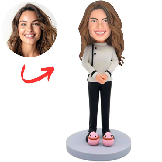 Female Pastry Chef Custom Chef Bobbleheads