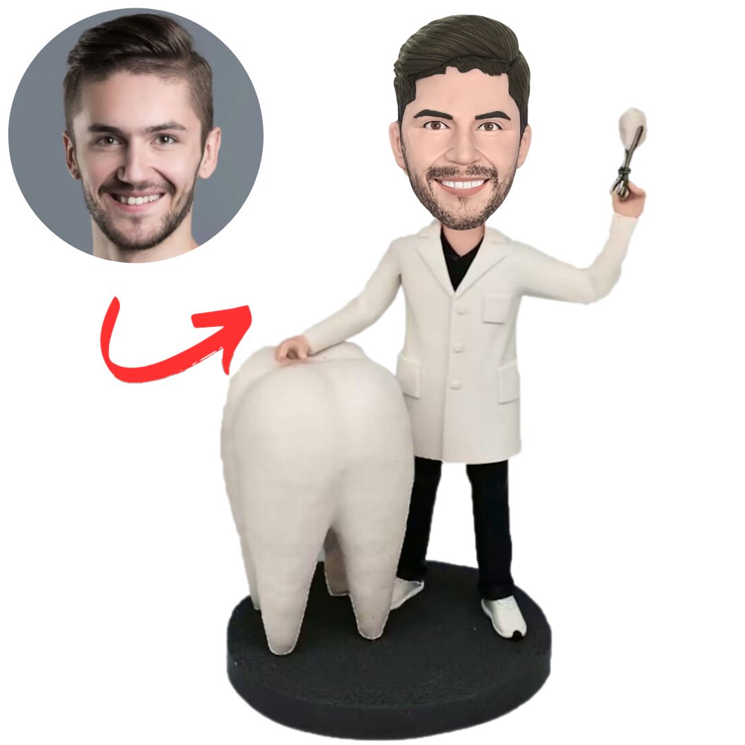 Custom Bobbleheads Male Dentist And Big Tooth