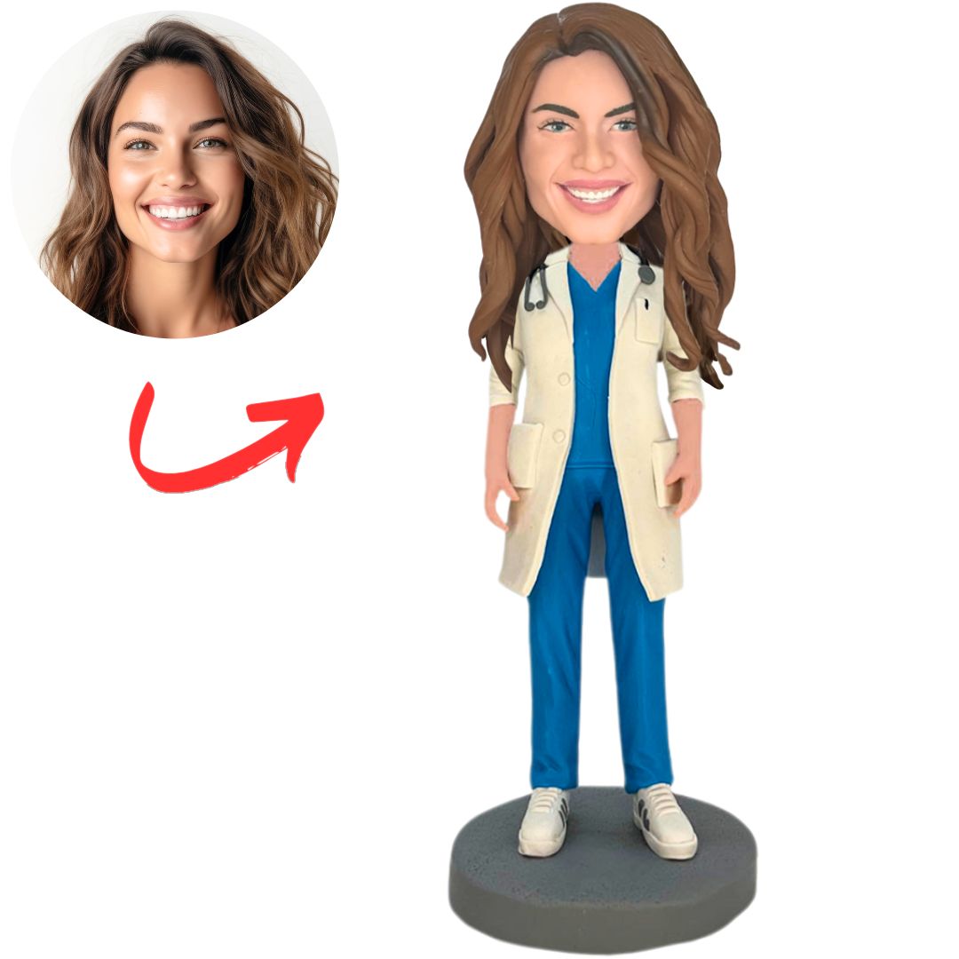 Cool Female Doctor Personalized Doctor Bobbleheads