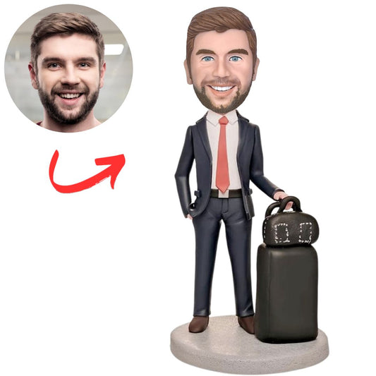 Business Man on a Business Trip Custom Bobbleheads