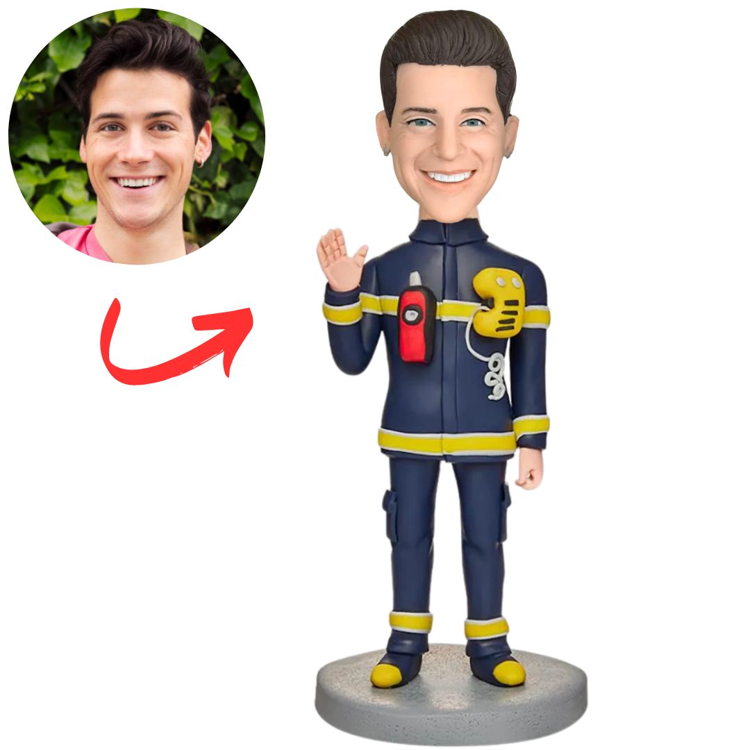 Fireman Chief Custom Firefighter Bobbleheads