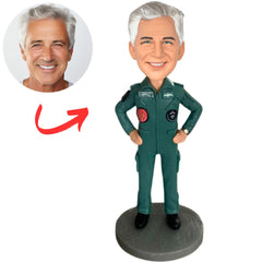 Green Suit Male Police Officer Custom Bobbleheads