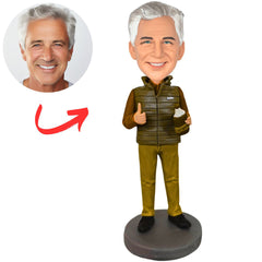 Man Holding Oil Bottle Custom Bobbleheads