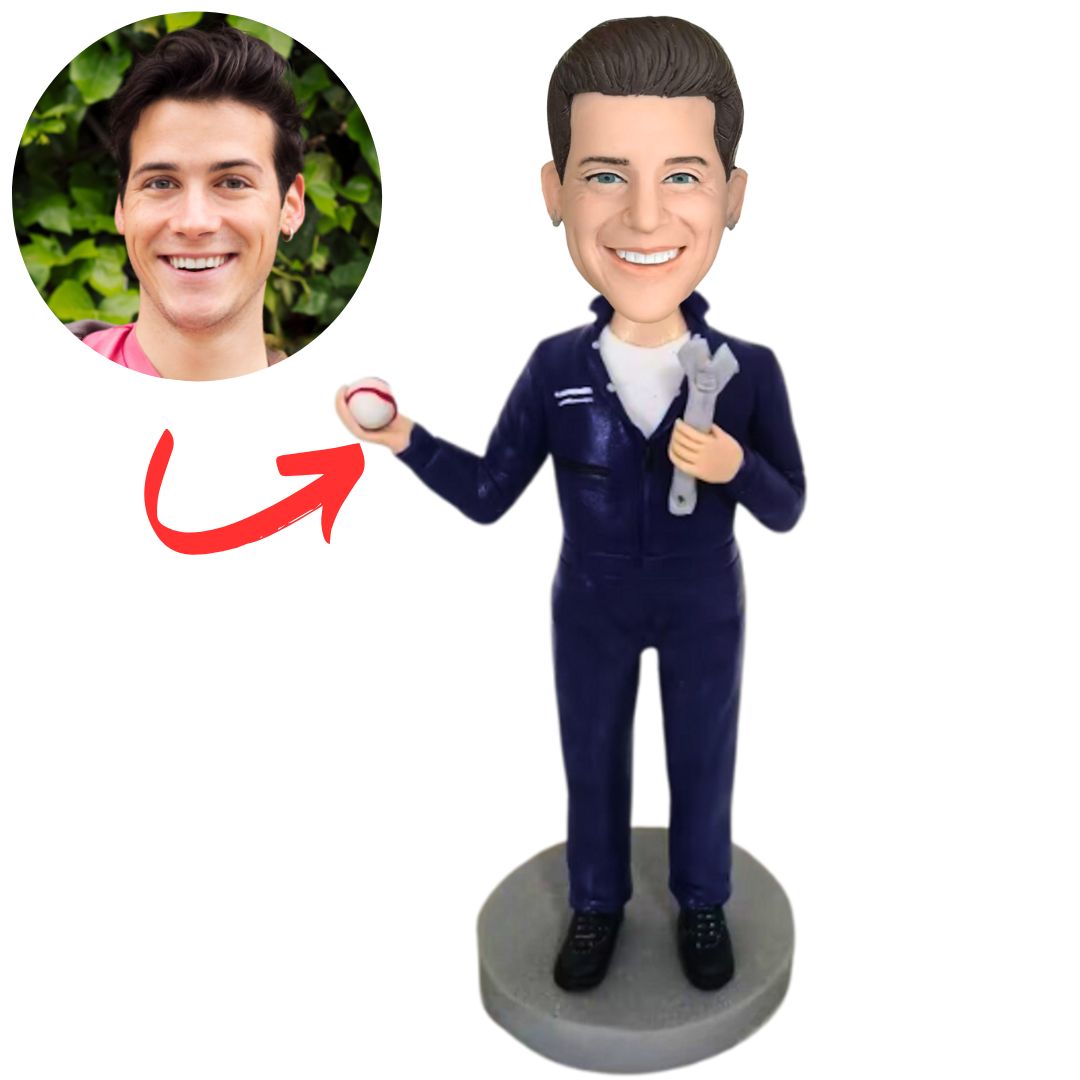 Repairman Holding Wrench Custom Bobbleheads