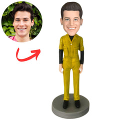 Man in Yellow Overalls Custom Bobbleheads