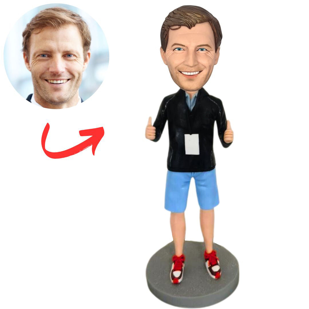 Custom Bobbleheads Man with Work ID