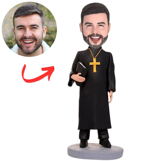 Pastor with Book Custom Priest Bobbleheads