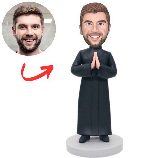 Black Suit Priest Personalized Bobbleheads