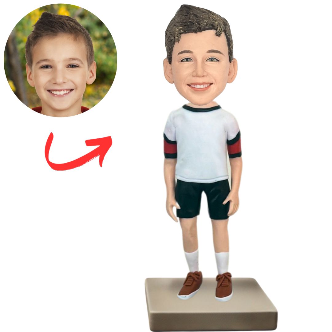 White Shirt Kid Custom Child Bobbleheads