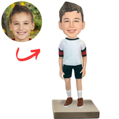 White Shirt Kid Custom Child Bobbleheads
