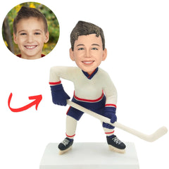 Hockey Boy Player Custom Kid Bobbleheads