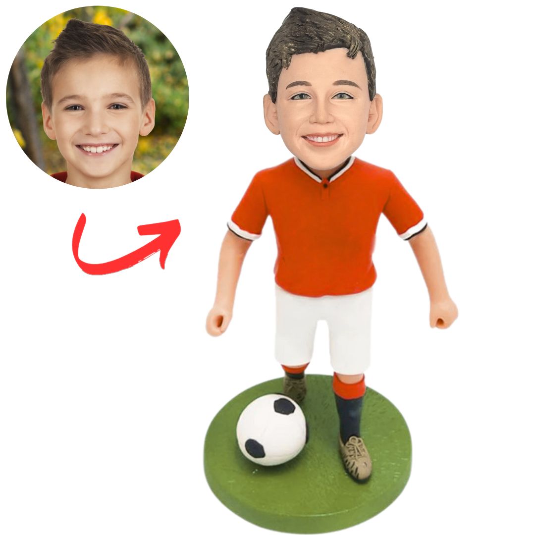 Soccer Boy Player Custom Kid Bobbleheads