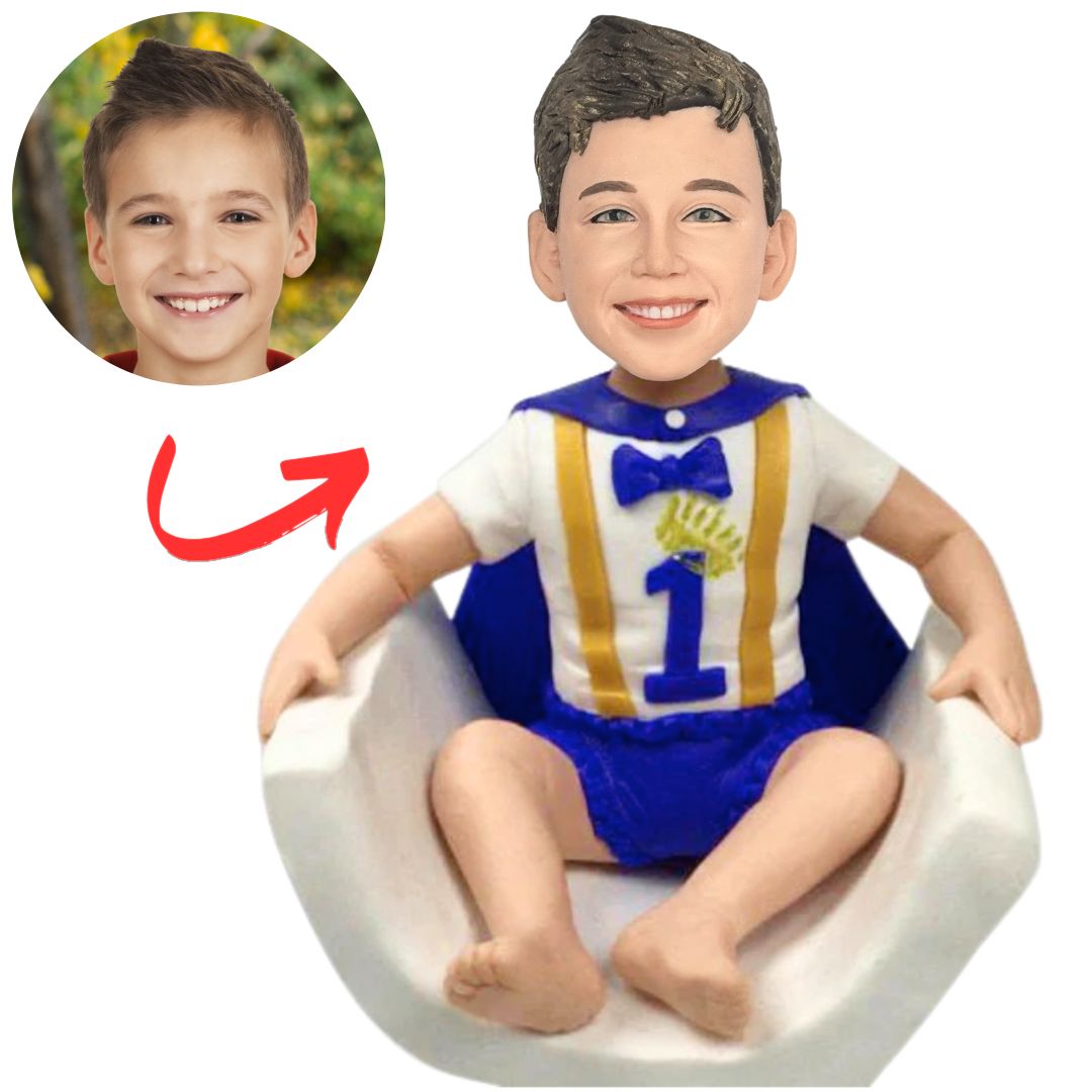 Custom Bobbleheads Boy in Blue Cape