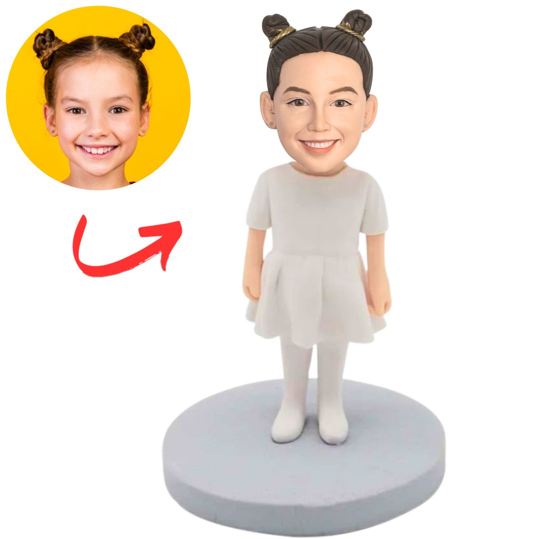 Child in White Skirt Custom Bobbleheads