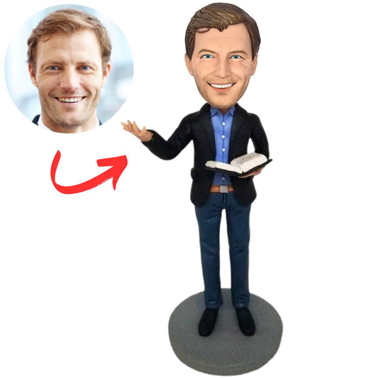 Male Teacher Giving a Lecture Custom Bobbleheads