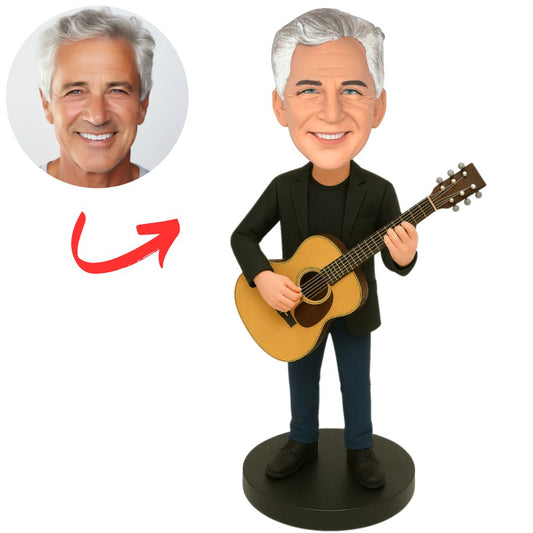 Male Singer Musician Playing Guitar Custom Bobbleheads