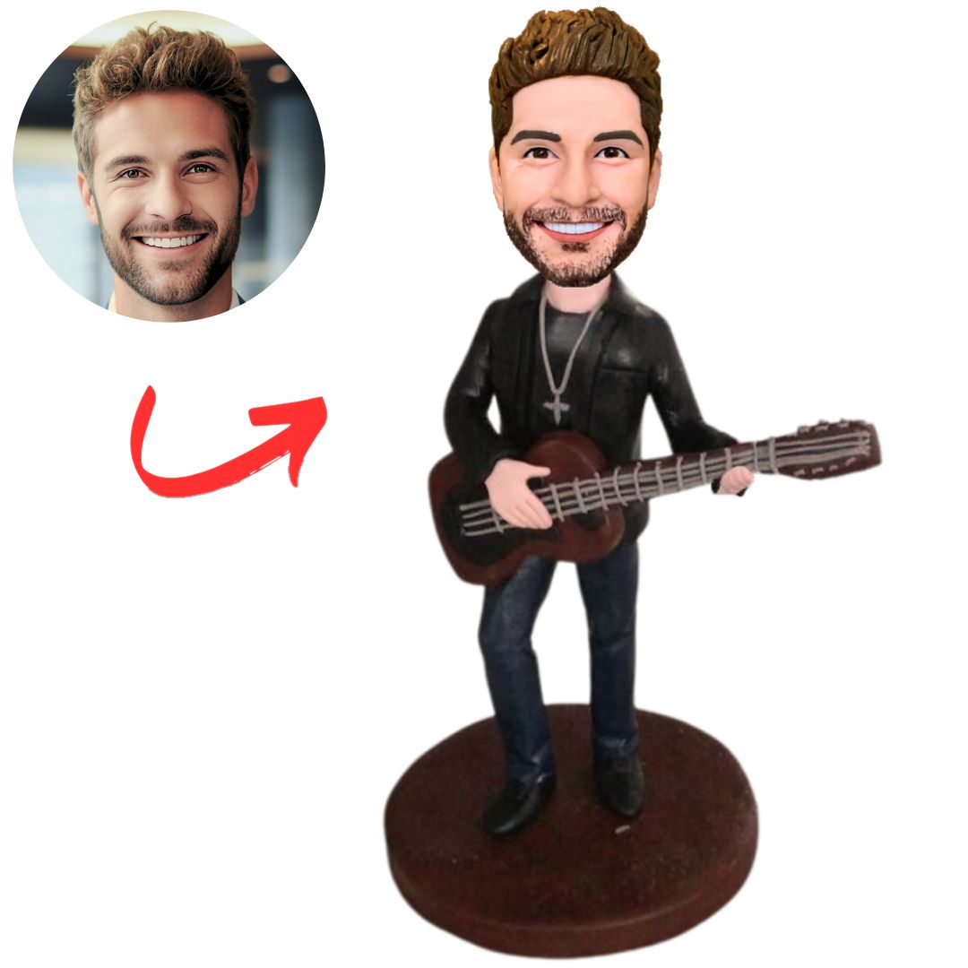 Cool Guitar Player Custom Bobbleheads